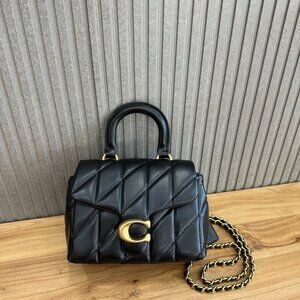 COACH TABBY TOP HANDLE BAG WITH QUILTING